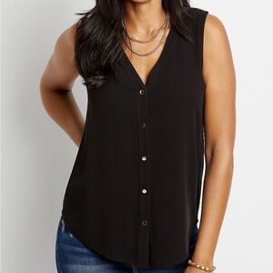 Maurices Black Sleeveless Blouse